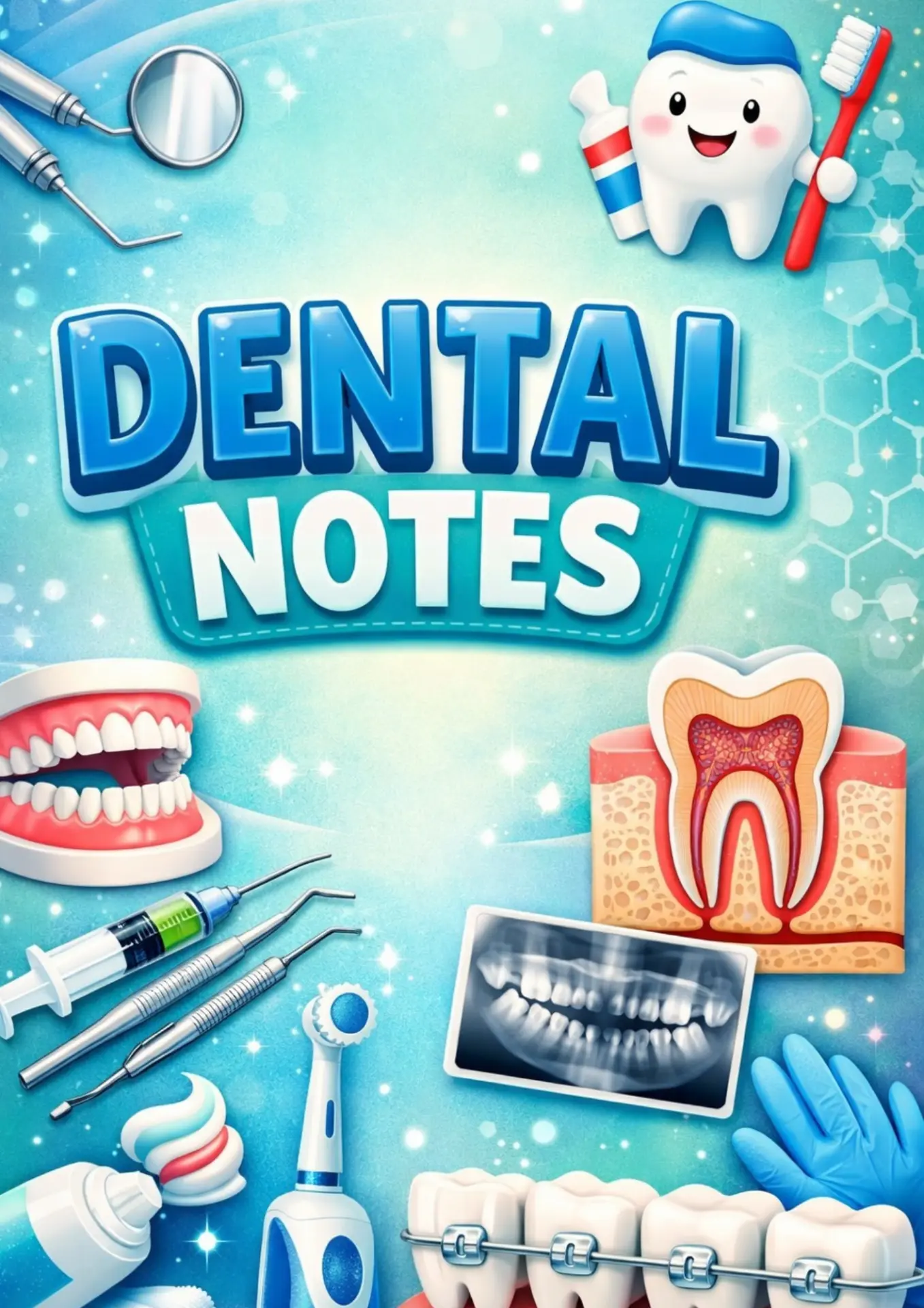 غلاف Dental Notes بتصميم كرتوني